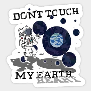 TD - Don't touch my Earth/Heart Sticker